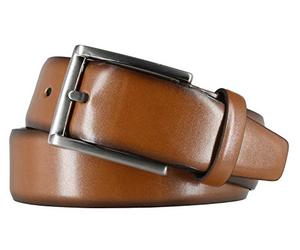 Monti London Gürtel Herrengürtel Ledergürtel 35 mm Rindleder kürzbar (Cognac, 100)