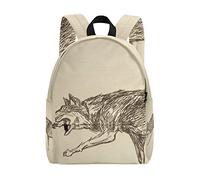 montoj Animal Wolf Howling Weben Reisetasche Campus Rucksack Mehrfarbig 6 Einheitsgröße
