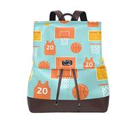 MONTOJ Basketball Game Champion Muster Leder Reisetasche Campus Rucksack
