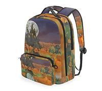 MONTOJ Happy Halloween Hintergrund Campus Rucksack mit abnehmbarer Kreuztasche