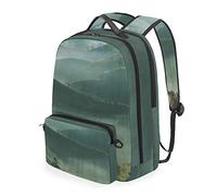 MONTOJ Hazy Green Hilly Mountain Reisetasche mit Crossbag Campus Rucksack