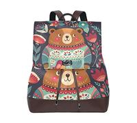 MONTOJ Hello Bear and Floral Daypack Packsack Rucksack