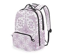 MONTOJ Lila Kreuzförmige Labyrinth-Reisetasche mit Cross-Tasche, Campus-Rucksack
