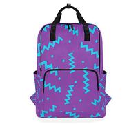 MONTOJ Reiserucksack Azurblau Wave Line violetter Hintergrund Schulrucksack