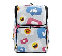 MONTOJ Rucksack mit Buntem Smiley-Rucksack für Outdoor-Wandern, Reisen, mit Laptopfach und Camping-Rucksack