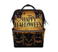 MONTOJ Vintage Happy Halloween Canvas Rucksack Reise Campus Rucksack