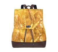 MONTOJ Wheat Sunrise Gold Harvest Leder Reisetasche Campus Rucksack