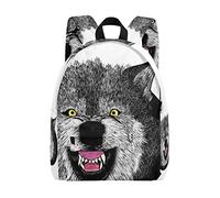 MONTOJ Wolf Aqua Hintergrund Weaving Travel Bag Campus Rucksack Mehrfarbig 2 Einheitsgröße