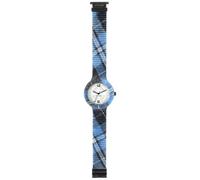 HIP HOP HWU0378 Tartan Uhr Herrenuhr Kautschuk blau