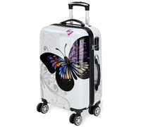 Monzana® Reisekoffer Hartschalenkoffer Trolley Koffer | ABS | PC beschichtet | Teleskopgriff | gummierte Zwillingsrollen | Größe M