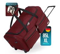 Deuba Große Reisetasche mit Trolleyfunktion 85L rot - Hängeschloss (28,99 € pro 1 stk.)