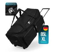 Deuba Reisetasche 101893 Reisetrolley, mit Rollen, Polyester, schwarz, 85 Liter, 70cm, Größe L