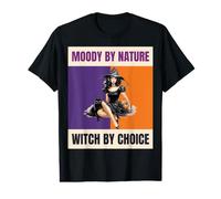 Moody By Nature Hexe by Choice Halloween-Katze Preisgünstiges Grafik-T-Shirt