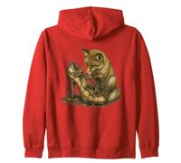Moody Dark Academia Woodland Fox mit hohem Absatz Kapuzenjacke