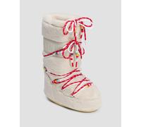 Moon Boot Icon Faux Fur Beads Pelz-winterstiefel Für Damen In Beige 80d1408990-l002 Beige 43;44;42