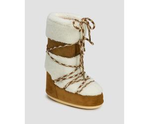 Moon Boot Icon Shearling New Pelz Schneestiefel Für Damen 80d1402610-ma03 Braun;Weiß 39;41;40