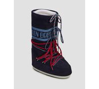 Moon Boot Icon Suede Laces Winterstiefel Aus Wildleder 80d1403050-f017 Dunkelblau 39;41;40