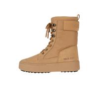 Moon Boot Leder-Boots "Ltrack Combat" in Hellbraun - Größe 37 | Damen Stiefel