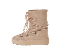 Moon Boot Leder-Winterboots "Ltrack" in Beige - Größe 39 | Damen Stiefel