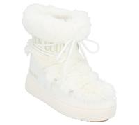 Moon Boot Women's Low Track Faux Fur Water-Repellent White 40