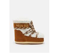 Moon Boot Icon Low Shearling Winterstiefel Aus Leder Für Damen 80d1409580-ma03 Weiß;Braun 0