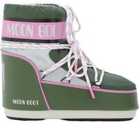 Moon Boot Unisex Icon Low Space Racing Forest Green/Silver/Pink 36/38