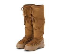 Moonboot Stiefel - Stiefel Luna aus Veloursleder - Gr. 41 (EU) - in Braun - für Damen