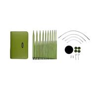 MOONDAME 10 Paar austauschbare Rundstricknadel-Set mit Reißverschlussetui, 2,2 mm - 5,0 mm Aluminium-Rundstricknadeln