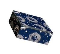 MOONDAME Elegante Schmuckkästchen aus bemaltem Glas, einzigartige Glas-Schmucktruhe, geräumiger Behälter für Ohrringe, Armbänder