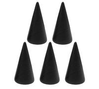 MOONDAME Schmuckständer aus Massivholz, Vintage-Stil, kegelförmig, 5 Stück