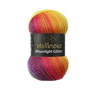 Moonlight Glitter Batik Simli 100g Strickwolle Wolle zum Stricken und Häkeln 20% Metallic-Wolle türkische Farbverlaufswolle