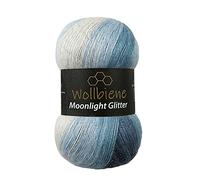 Moonlight Glitter Batik Simli 100g Strickwolle Wolle zum Stricken und Häkeln 20% Metallic-Wolle türkische Farbverlaufswolle