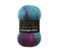 Moonlight Glitter Batik Simli 100g Strickwolle Wolle zum Stricken und Häkeln 20% Metallic-Wolle türkische Farbverlaufswolle Glitzerwolle
