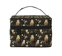 Moonlight Make-up-Tasche mit Eulen-Motiv, niedliche Kosmetiktasche für Damen, große Reise-Make-up-Organizer-Tasche