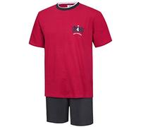 Moonline nightwear Herren Schlafanzug kurz 100% Baumwolle Herrenschlafanzug Shorty Herren Kurzer Schlafanzug Herren Shorty Pyjama kurz Nachtwäsche Herren in den Größen M L XL XXL 3XL