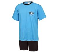 Moonline Nightwear Herren Schlafanzug Kurz 100% Baumwolle Shorty Pyjama Nachtwäsche in den Größen M L XL XXL 3XL