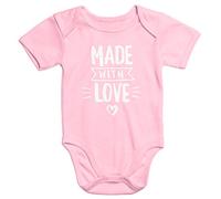 MoonWorks Baby-Body Made with Love Herz Liebe Bio-Baumwolle kurzarm Body mit Aufdruck rosa 0-3 Monate