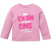 MoonWorks® Baby Langarm-Shirt 1. Geburtstag Ich Bin Schon 1 jetzt wird's gefährlich Geburtstagsshirt Bio-Baumwolle