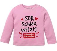 MoonWorks® Baby Langarm-Shirt Tante Sprüche lustig Süß Schlau Witzig Wie Meine Tante eben Babyshirt Jungen Mädchen rosa 92/98 (16-24-Monate)
