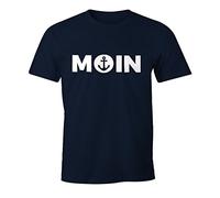 MoonWorks Cooles Herren T-Shirt Moin mit Anker Shirt Navy S