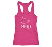MoonWorks Damen Tanktop Wal Einhorn Unicorn Narwal Be Unique Racerback Tank Top Alt-rosa M