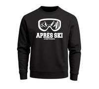 MoonWorks® Herren Sweatshirt Apres Ski Party Crew Winter Schnee Feiern Ski Snowboard Outfit Sweater Pullover Männer Schwarz 3XL