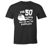 MoonWorks® Herren T-Shirt 50. Geburtstag lustiger Spruch Sperma Spermium Geschenk für Männer Anthrazit XL