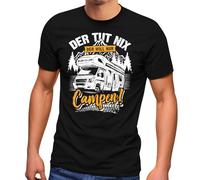 MoonWorks® Herren T-Shirt Camping Der TUT nix der Will nur campen Geschenk für Wohnmobilbesitzer Fun-Shirt Spruch lustig