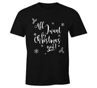MoonWorks Herren T-Shirt für Weihnachten All I Want for Christmas is You schwarz 4XL