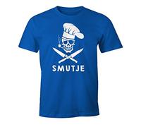 MoonWorks Herren T-Shirt Koch Smutje Pirat Fun-Shirt Blau XS