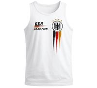 MoonWorks® Herren Tanktop EM Fußball Weltmeisterschaft 2026 Fan-Shirt Deutschland Germany Champion Weiss XXL