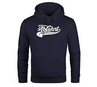 MoonWorks® Hoodie Herren Abfahrt Winter Apres Ski Piste Sport Schnee Skifahrer Kapuzen-Pullover schwarz L