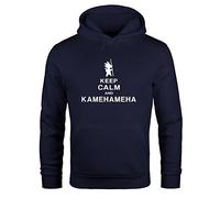 MoonWorks Hoodie Herren Keep Calm and Kamehameha Son Goku Dragonball Kapuzenpullover Navy 3XL