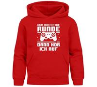 MoonWorks® Kinder Hoodie Jungen Gaming Spruch Zocken lustig Jungengeschenke Computerspiele Rot 152